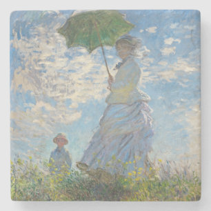 Dessous-de-verre En Pierre Claude Monet Femme avec un parasol