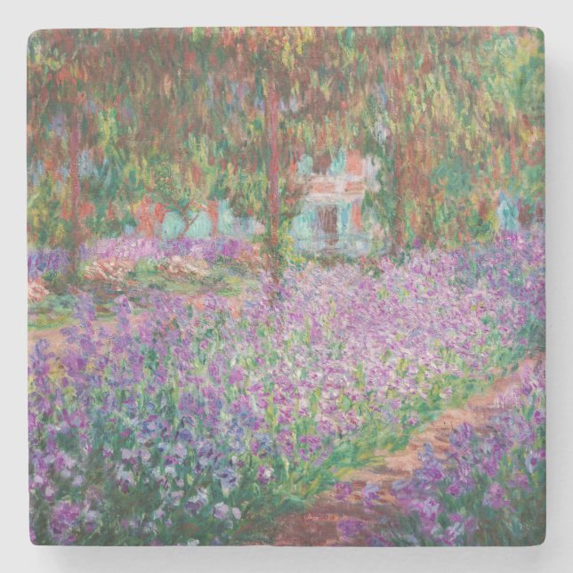 Dessous-de-verre En Pierre Claude Monet - Le jardin de l'artiste à Giverny (Devant)