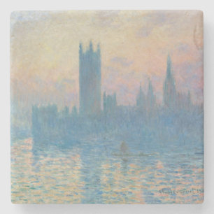 Dessous-de-verre En Pierre Claude Monet Les maisons du Parlement Coucher de s