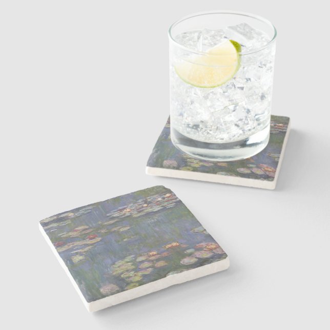 Dessous-de-verre En Pierre Claude Monet Nymphéas (Côté)