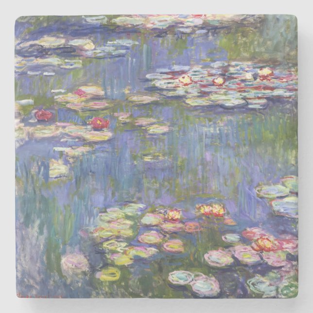 Dessous-de-verre En Pierre Claude Monet - Nymphéas / Nymphéas (Devant)