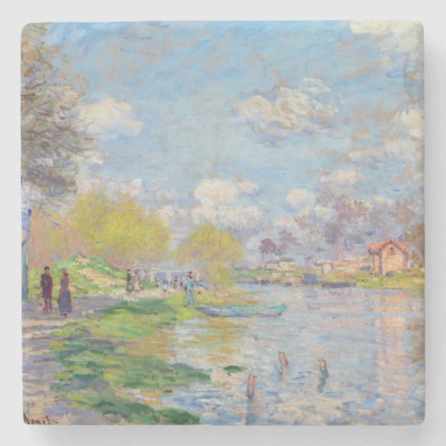Dessous-de-verre En Pierre Claude Monet - Printemps de la Seine (Devant)