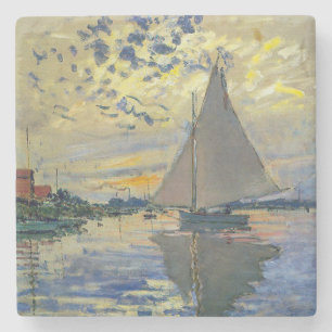 Dessous-de-verre En Pierre Claude Monet - Voilier au Petit-Gennevilliers