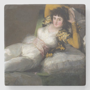 Dessous-de-verre En Pierre Clothed Maja (par Francisco Goya)