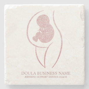 Dessous-de-verre En Pierre Coach de naissance Doula personnalisé