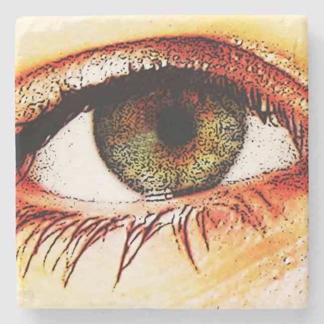 Dessous-de-verre En Pierre Coastère des yeux (Devant)