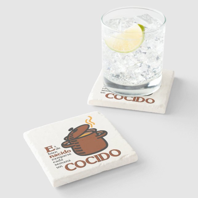 Dessous-de-verre En Pierre Cocido (Côté)