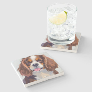 Dessous-de-verre En Pierre Cocker Spaniel   Peinture de chien aquarelle