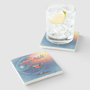 Dessous-de-verre En Pierre Cocktail cosmopolite (#2 sur 12 jeux de recettes d