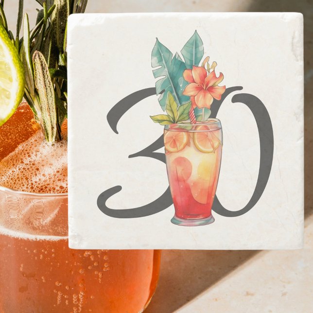 Dessous-de-verre En Pierre Cocktail mignon fille Anniversaire (Créateur téléchargé)