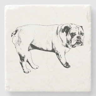 Dessous-de-verre En Pierre Cocoa Night Bulldog Dessous de verre
