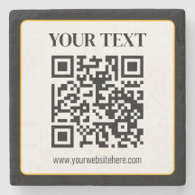 Code QR d'entreprise avec texte en haut et en bas,