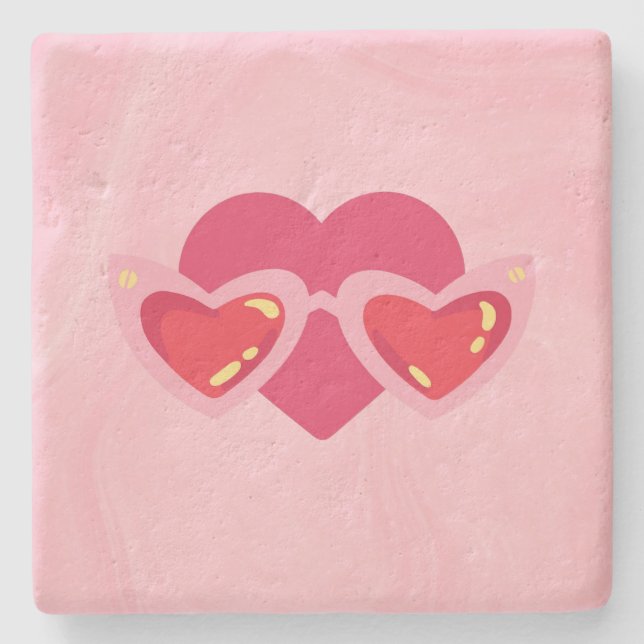 Dessous-de-verre En Pierre Cœur (Devant)