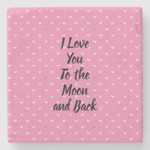 Dessous-de-verre En Pierre Coeurs d'or rose rose Fille