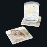 Dessous-de-verre En Pierre Collage de couple moderne photo et cadeau familial<br><div class="desc">Collage de couple moderne photo et cadeau familial minimal</div>