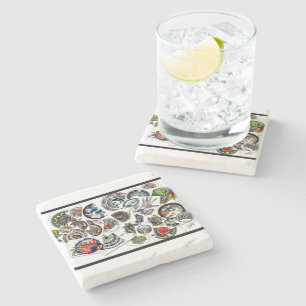 Dessous-de-verre En Pierre Collage des dessins