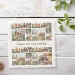 Dessous-de-verre En Pierre Collage photo personnalisé<br><div class="desc">Créez votre propre Dessous de verre photo personnalisé en pierre</div>