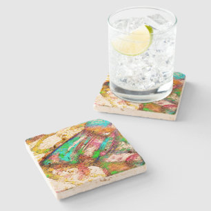 Dessous-de-verre En Pierre Coloré - Rustique et rugueux comme roughcast