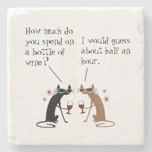 Dessous-de-verre En Pierre Combien dépensez-vous sur la bouteille de vin?