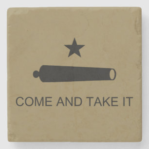 Dessous-de-verre En Pierre Come & Take It ! Flag de Texas State