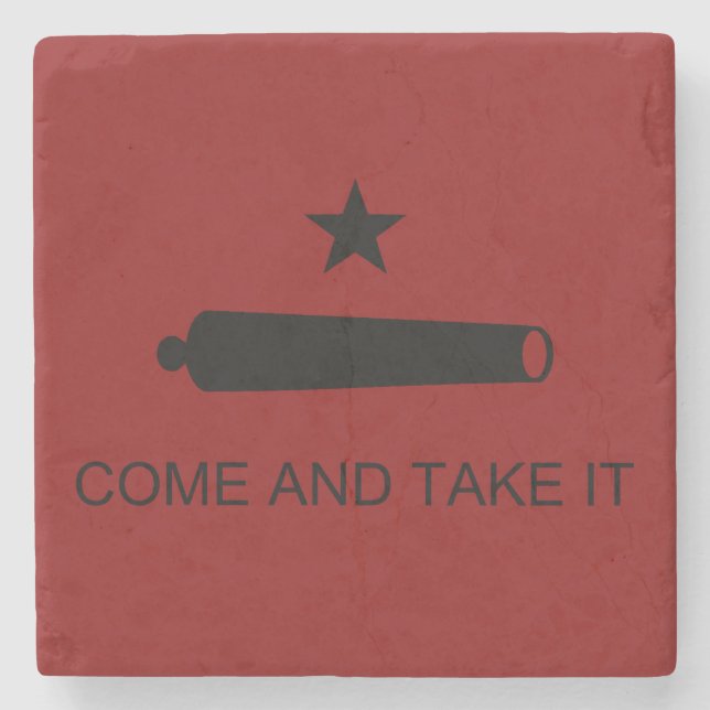 Dessous-de-verre En Pierre Come & Take It ! Flag de Texas State (Devant)