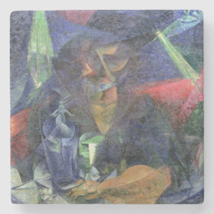 Dessous-de-verre En Pierre Composition avec figure d'une femme, 1912 (huile