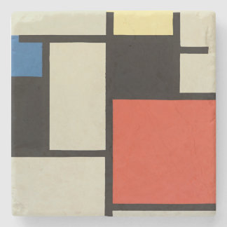 Dessous-de-verre En Pierre Composition mondrienne Art moderne de la peinture