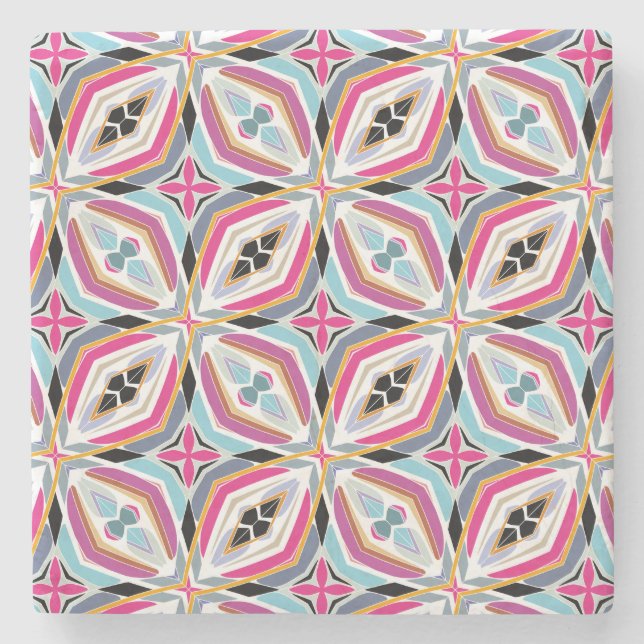 Dessous-de-verre En Pierre Conception de motif unique (Devant)