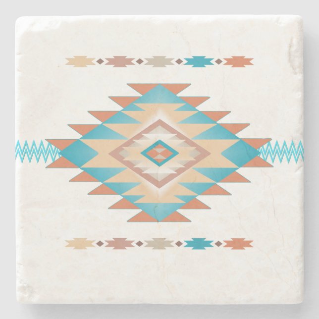 Dessous-de-verre En Pierre Conception du sud-ouest 4 (Devant)
