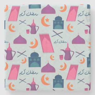 Dessous-de-verre En Pierre Conception festive de Ramadan islamique