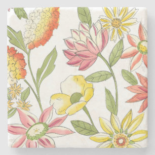 Dessous-de-verre En Pierre Conception florale de jardin avec l'arrière - plan