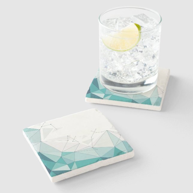 Dessous-de-verre En Pierre Conception géométrique (Côté)