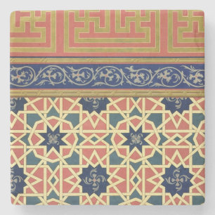 Dessous-de-verre En Pierre Conceptions décoratives arabes (litho de couleur)