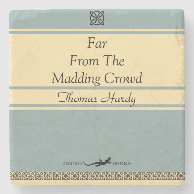 Dessous-de-verre En Pierre Concevez votre propre couverture de livre rétro (Devant)