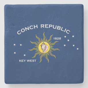 Dessous-de-verre En Pierre Conch Republic Flag