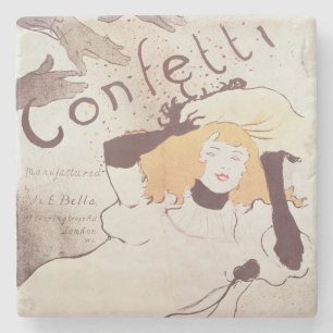 Dessous-de-verre En Pierre Confettis de Henri De Toulouse-Lautrec , 1893