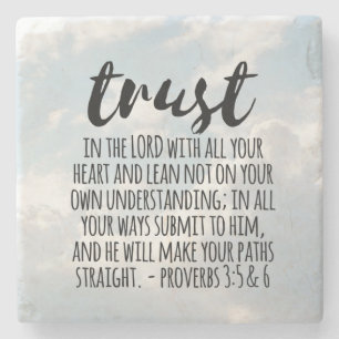 Dessous-de-verre En Pierre Confiance dans les proverbes du Seigneur 3:5-6