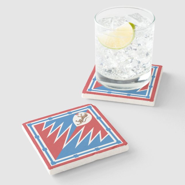 Dessous-de-verre En Pierre Contrada della Pantera (Panther) Palio di Siena (Côté)