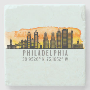 Dessous-de-verre En Pierre Coordinates de Philadelphie
