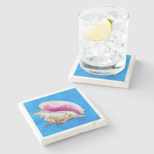 Dessous-de-verre En Pierre Coques de boisson Conch Shell