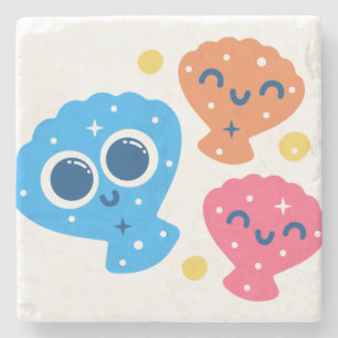 Dessous-de-verre En Pierre Coquillages étincelants