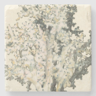 Dessous-de-verre En Pierre Corail d'aquarelle antique