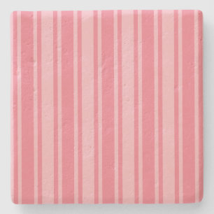 Dessous-de-verre En Pierre Coral rose bonbons rayures