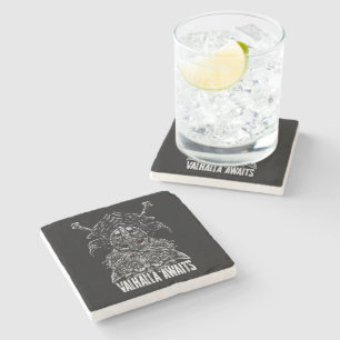 Dessous-de-verre En Pierre Corbeaux d'Odin Mythologie Viking Valhalla attend