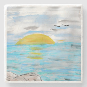 Dessous-de-verre En Pierre Coucher de soleil