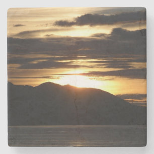 Dessous-de-verre En Pierre Coucher de soleil en Alaska III Photographie magni