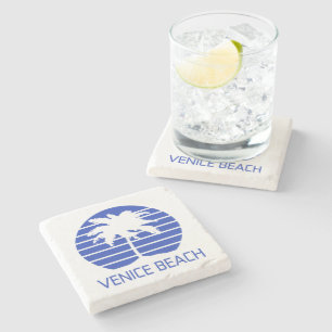 Dessous-de-verre En Pierre Coucher de soleil sur la plage de Venise (Californ