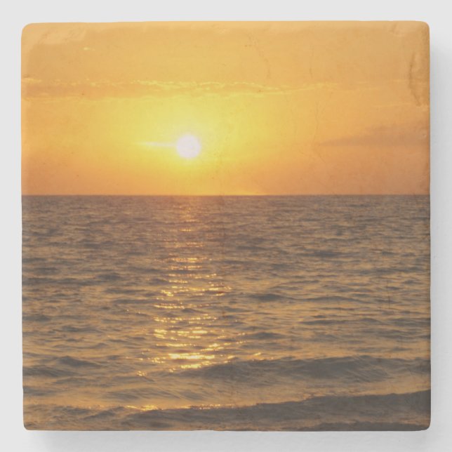 Dessous-de-verre En Pierre Coucher du soleil de St Peter (Devant)