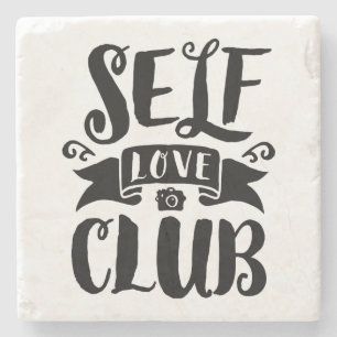Dessous-de-verre En Pierre Couleur Arrière - plan personnalisé Self Love Club