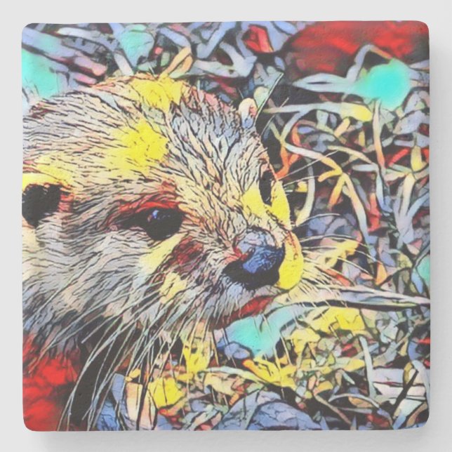 Dessous-de-verre En Pierre Couleur - Otter (Devant)